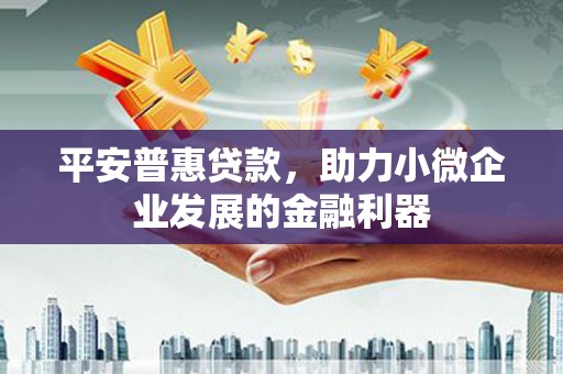 南屯平安普惠贷款，助力小微企业发展的金融利器