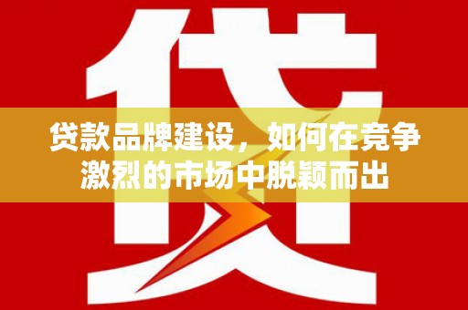 南屯贷款品牌建设，如何在竞争激烈的市场中脱颖而出