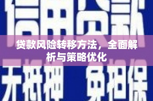 南屯贷款风险转移方法，全面解析与策略优化