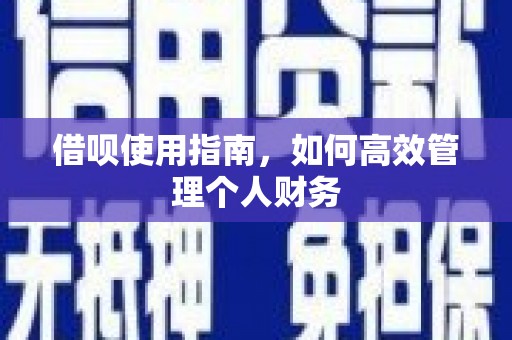 南屯借呗使用指南，如何高效管理个人财务