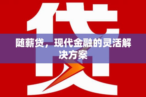 南屯随薪贷，现代金融的灵活解决方案
