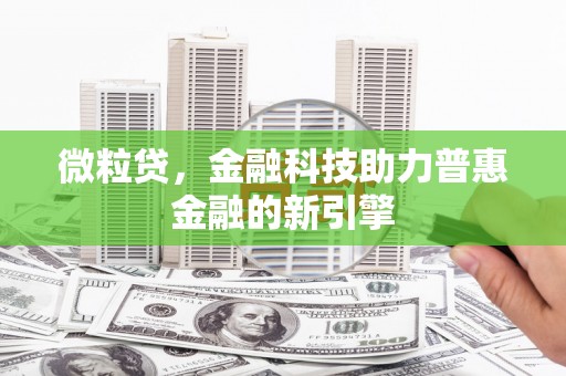 南屯微粒贷，金融科技助力普惠金融的新引擎