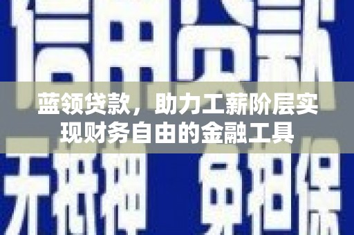 南屯蓝领贷款，助力工薪阶层实现财务自由的金融工具