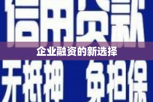 南屯企业融资的新选择