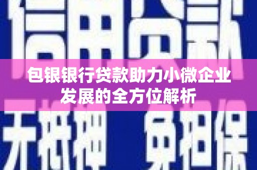 南屯包银银行贷款助力小微企业发展的全方位解析