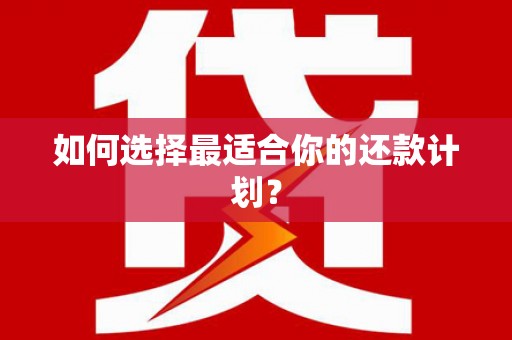 南屯如何选择最适合你的还款计划？
