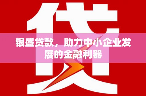 南屯银盛贷款，助力中小企业发展的金融利器