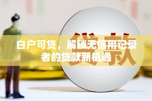 南屯白户可贷，解锁无信用记录者的贷款新机遇