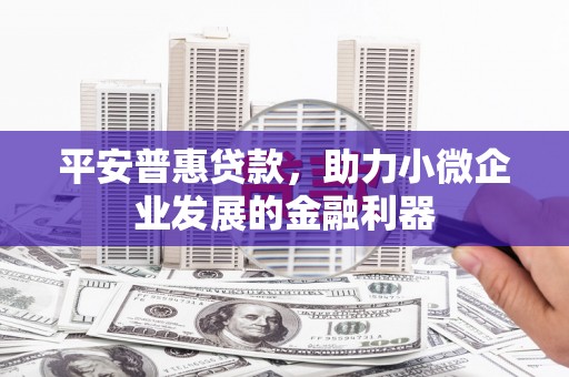 南屯平安普惠贷款，助力小微企业发展的金融利器
