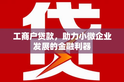 南屯工商户贷款，助力小微企业发展的金融利器