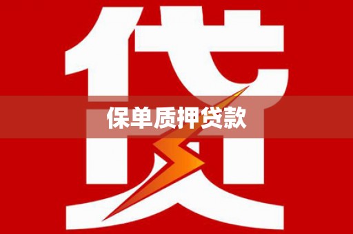 南屯保单质押贷款
