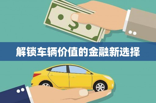 南屯解锁车辆价值的金融新选择
