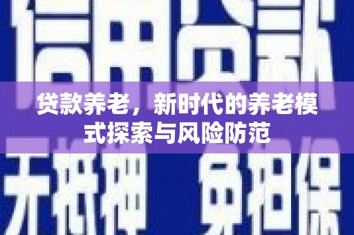 南屯贷款养老，新时代的养老模式探索与风险防范