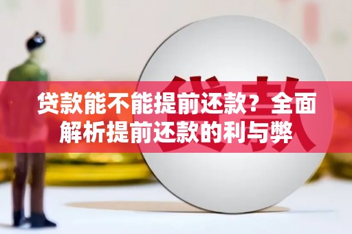 南屯贷款能不能提前还款？全面解析提前还款的利与弊